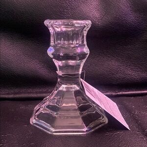 Elegant Clear Glass Candle Holder